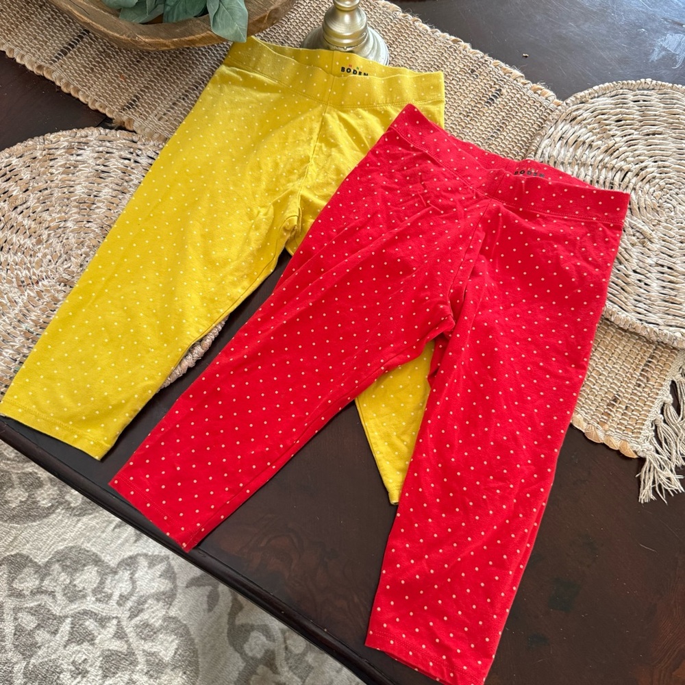 Girls Mini Boden Cropped Leggings